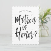 Getuige van de bruid | Script Stijl Aangepaste Tro Kaart (Staand voorkant)