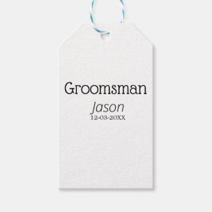 getuige vrijgezellenfeest voeg naam toe modern sim cadeaulabel