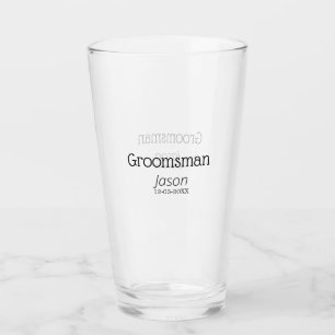 getuige vrijgezellenfeest voeg naam toe modern sim glas