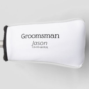 getuige vrijgezellenfeest voeg naam toe modern sim golfheadcover