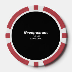 getuige vrijgezellenfeest voeg naam toe modern sim poker chips