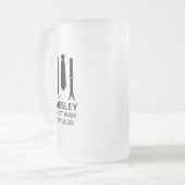 Getuige Zwart Smoking Matglas Bierpul (Voorkant links)