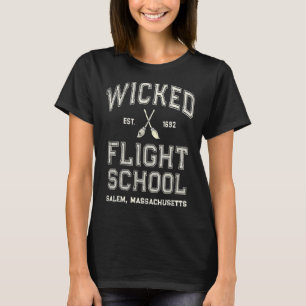 Getuigen WICKED FLYING SCHOOL Salem Witch Pilot Tr T-shirt