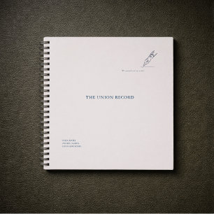 Getuigenissenboek voor een minimalistische huwelij notitieboek