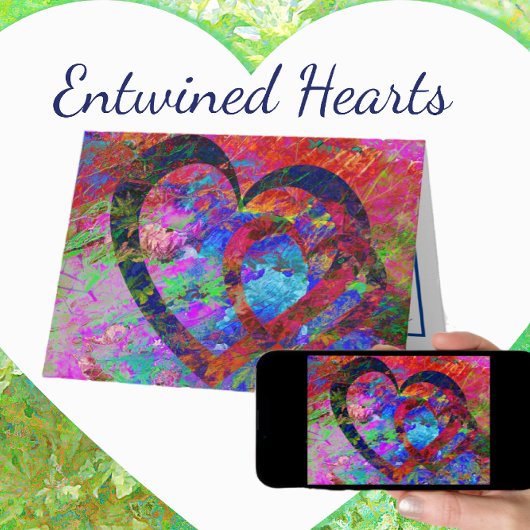 Getwins Hearts Wedding of Verloving Kaart