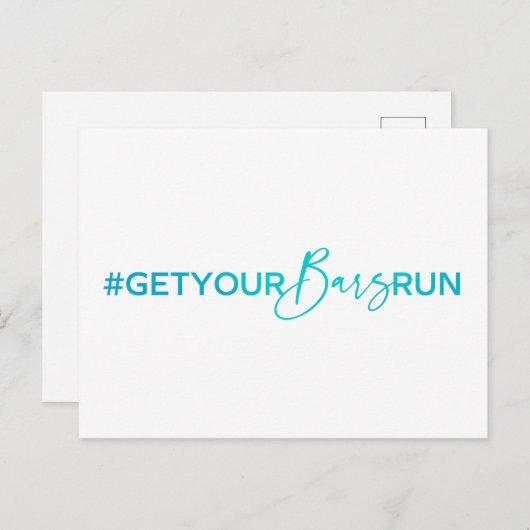 #GetYourBarsRun Carte postale (Devant / Derrière)