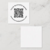 Geüpload QR-code sjabloon met bewerkbare tekst (Voorkant / Achterkant)