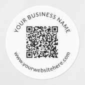 Geüpload QR-code sjabloon met bewerkbare tekst Labels (Design 1)
