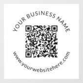 Geüpload QR-code sjabloon met bewerkbare tekst Raamsticker (Vel)