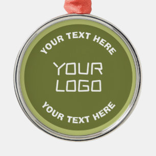 Geüploade Logo of ontwerp & bewerkbare tekst Elke  Metalen Ornament