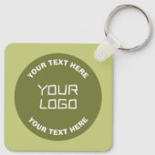 Geüploade Logo of ontwerp & bewerkbare tekst Elke Sleutelhanger (Achterkant)