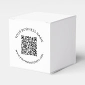 Geüploade QR-code sjabloon met bewerkbare tekst Bedankdoosjes (Voorkant Zijde)