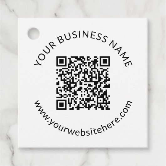 Geüploade QR-code Sjabloon met bewerkbare tekst Bedankjes Labels (Voorkant)