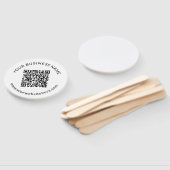 Geüploade QR-code Sjabloon met bewerkbare tekst Handwaaier (Niet-gemonteerd)