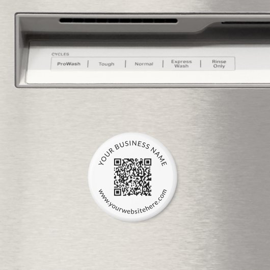 Geüploade QR-code Sjabloon met bewerkbare tekst Magneet (Insitu (Vaatwasser))