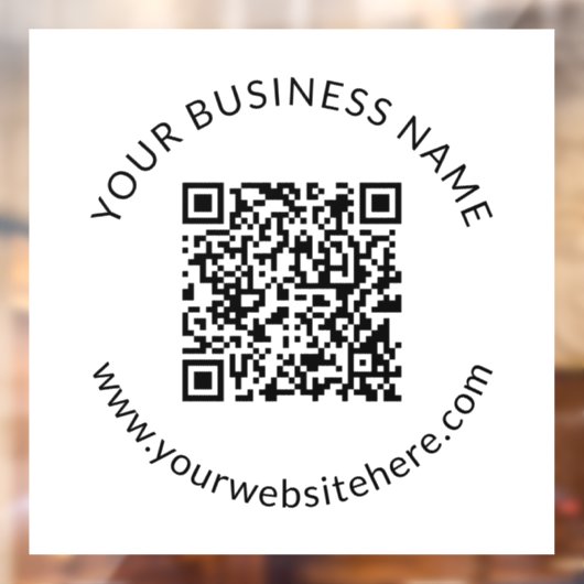 Geüploade QR-code Sjabloon met bewerkbare tekst Raamsticker (Vel 2)