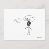 geur van het briefkaart van de humor