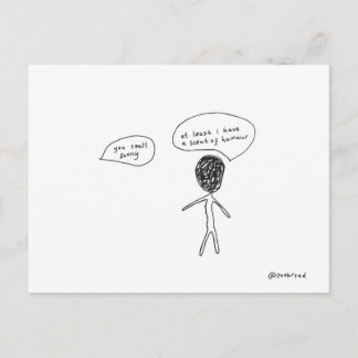 geur van het briefkaart van de humor