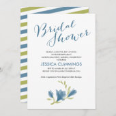 Geurende Freesia Bloemblaadjes | Bruidsdouche Kaart (Voorkant / Achterkant)