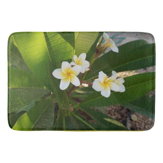 Geurige Frangipani Bloemen Badmat (Voorkant)