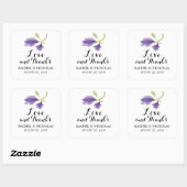 Geurige Freesia Petals | Favor Bedankt Vierkante Sticker (Vel)