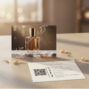 Geurwinkel Bezoekkaart QR Code Parfum Merk Visitekaartje