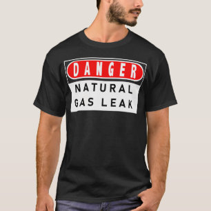 Gevaar aardgaslek t-shirt