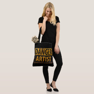 GEVAAR ARTIEST Vervaardigd metalen roest bord Tote Bag