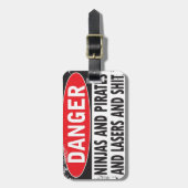 Gevaar!  bagagelabel (Voorkant verticaal)