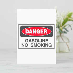 Gevaar Benzine Niet Roken Teken Uitnodiging