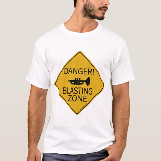 Gevaar Blasting Zone T-shirt (Voorkant)