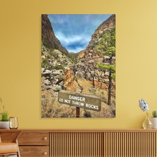 gevaar canvas afdruk (Insitu (Woonkamer))