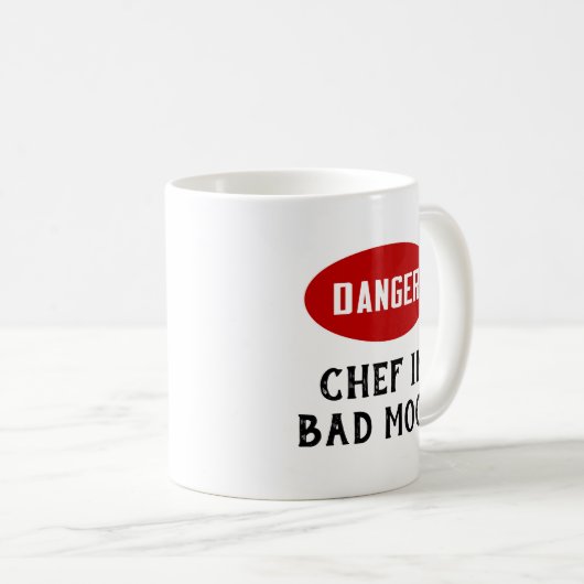 Gevaar Chef in Slecht Mood Koffiemok (Voorkant rechts)