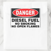 Gevaar Dieselbrandstof Bord Rechthoekige Sticker (Tas)