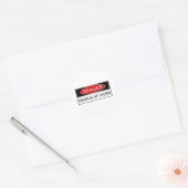 Gevaar Genius op het werk Ronde Sticker (Envelop)