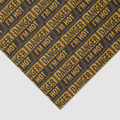 GEVAAR, IK BEN HOT - het Waarschuwingsbord van de  Tissuepapier (Detail)