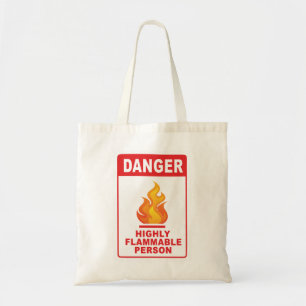 Gevaar Licht Ontvlambare Persoon Tote Bag