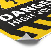 Gevaar Poster voor hoogspanning (Hoek)