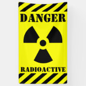 Gevaar Radioactief teken Halloween Spandoek (Verticaal)