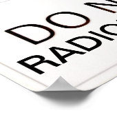 GEVAAR - RADIOLOGISTE RAPPORTAGE POSTER (Hoek)