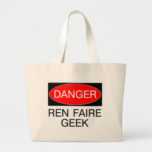 Gevaar - Ren Faire Geek Renaissance Faire T-Shirt Grote Tote Bag