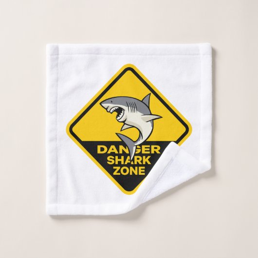 Gevaar Shark Zone Bad Handdoek (Wasdoekje)