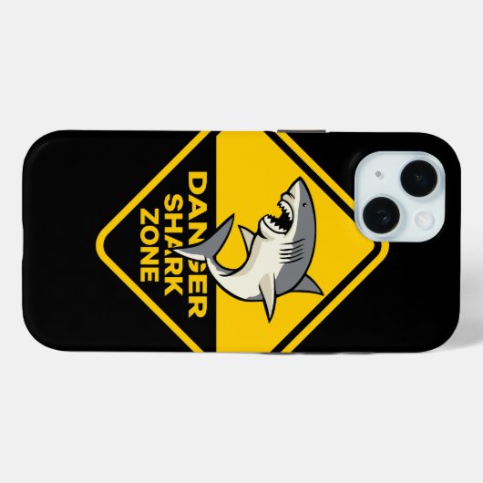 Gevaar Shark Zone Case-Mate iPhone Case (Achterkant (horizontaal))