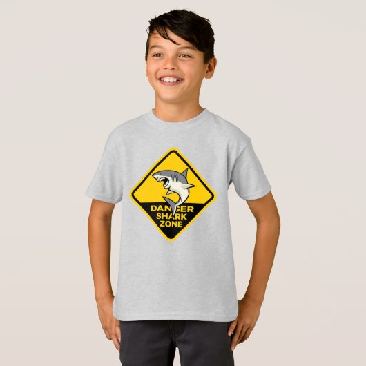 Gevaar Shark Zone T-shirt (Voorkant volledig)