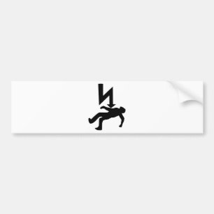 Gevaar van het elektroshocksymbool bumpersticker