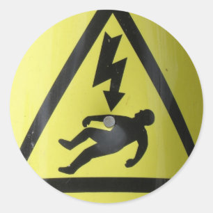 Gevaar van overlijden ronde sticker