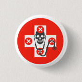 gevaar voor de gezondheid ronde button 3,2 cm (Voorkant)