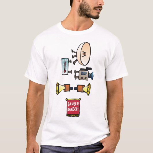 Gevaar voor Mannen T-shirt (Voorkant)