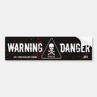 Gevaar Waarschuwingsbumpstickers Bumpersticker