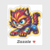 Gevaarlijk Kat Sticker (Vel)